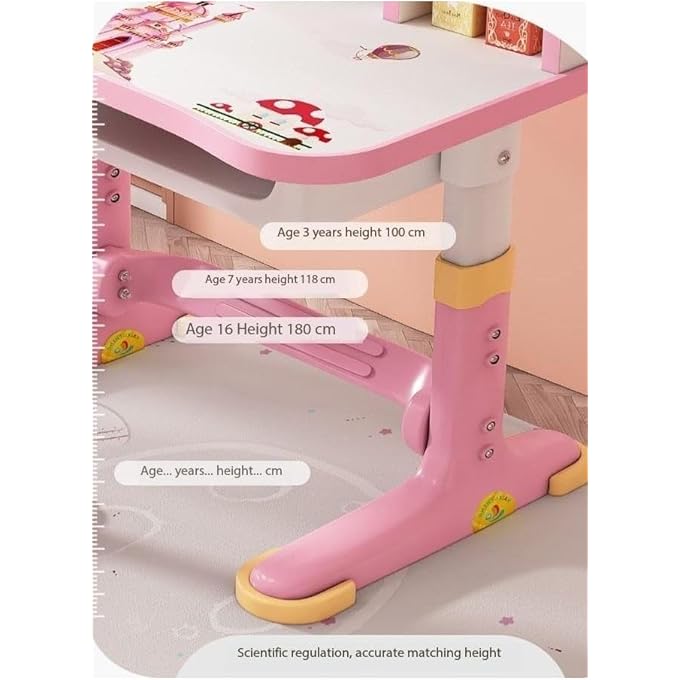 rayihni MODERN ERGONOMIC DESIGN ADJUSTABLE HEIGHT STUDENT CHAIR WITH STORAGE DRAWERS STUDY READING WRITING AND DRAWING WORKSTATION TABLE KIDS FURNITURE - Image 2